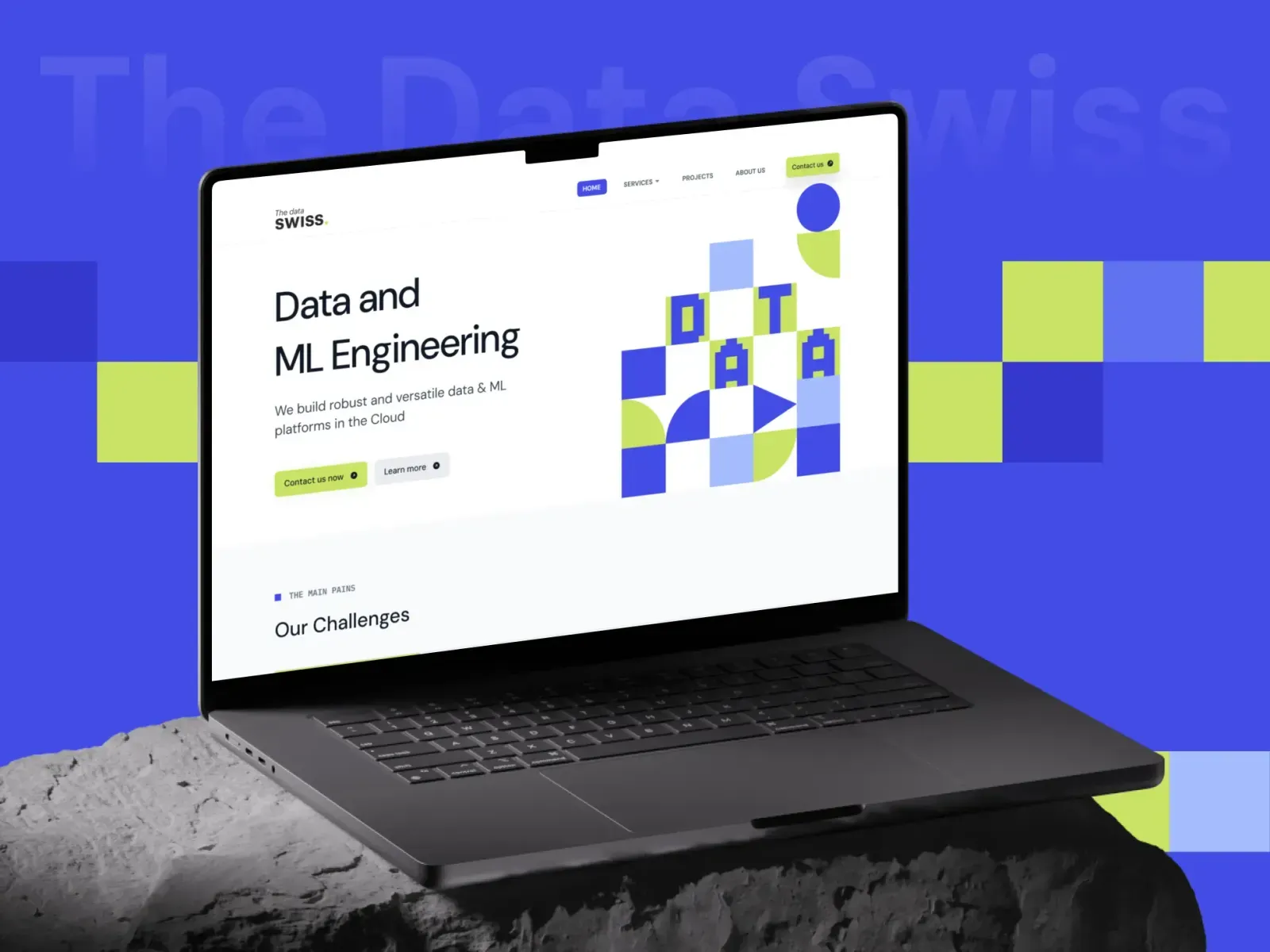 The Data Swiss website design and Webflow build