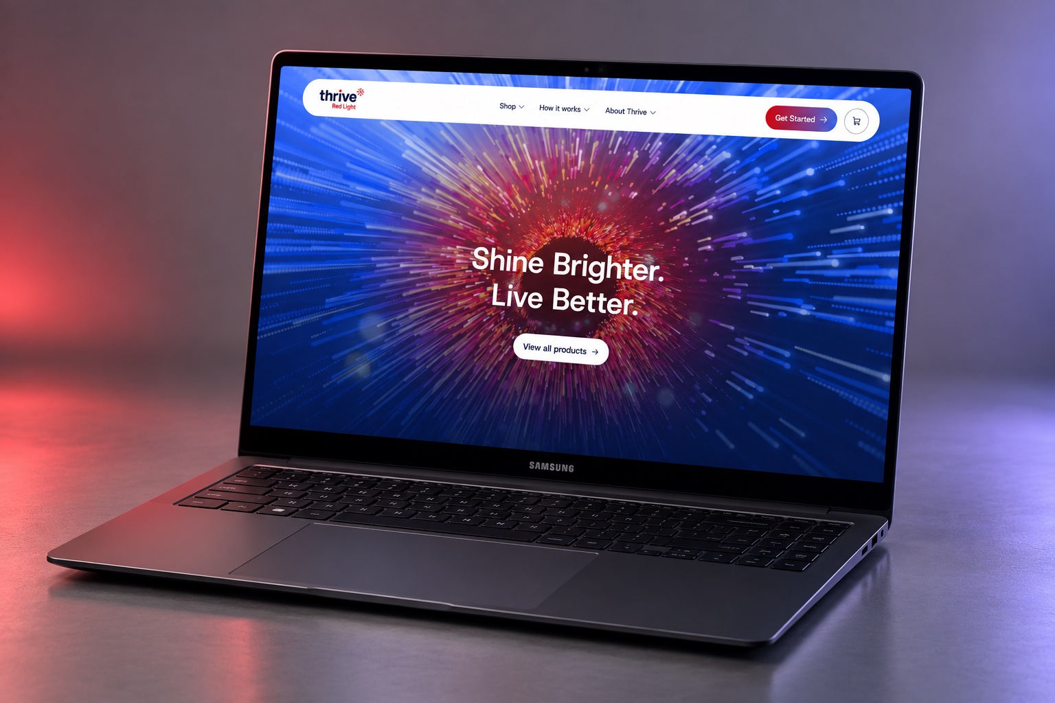 Thrive Red Light Shopify storefront