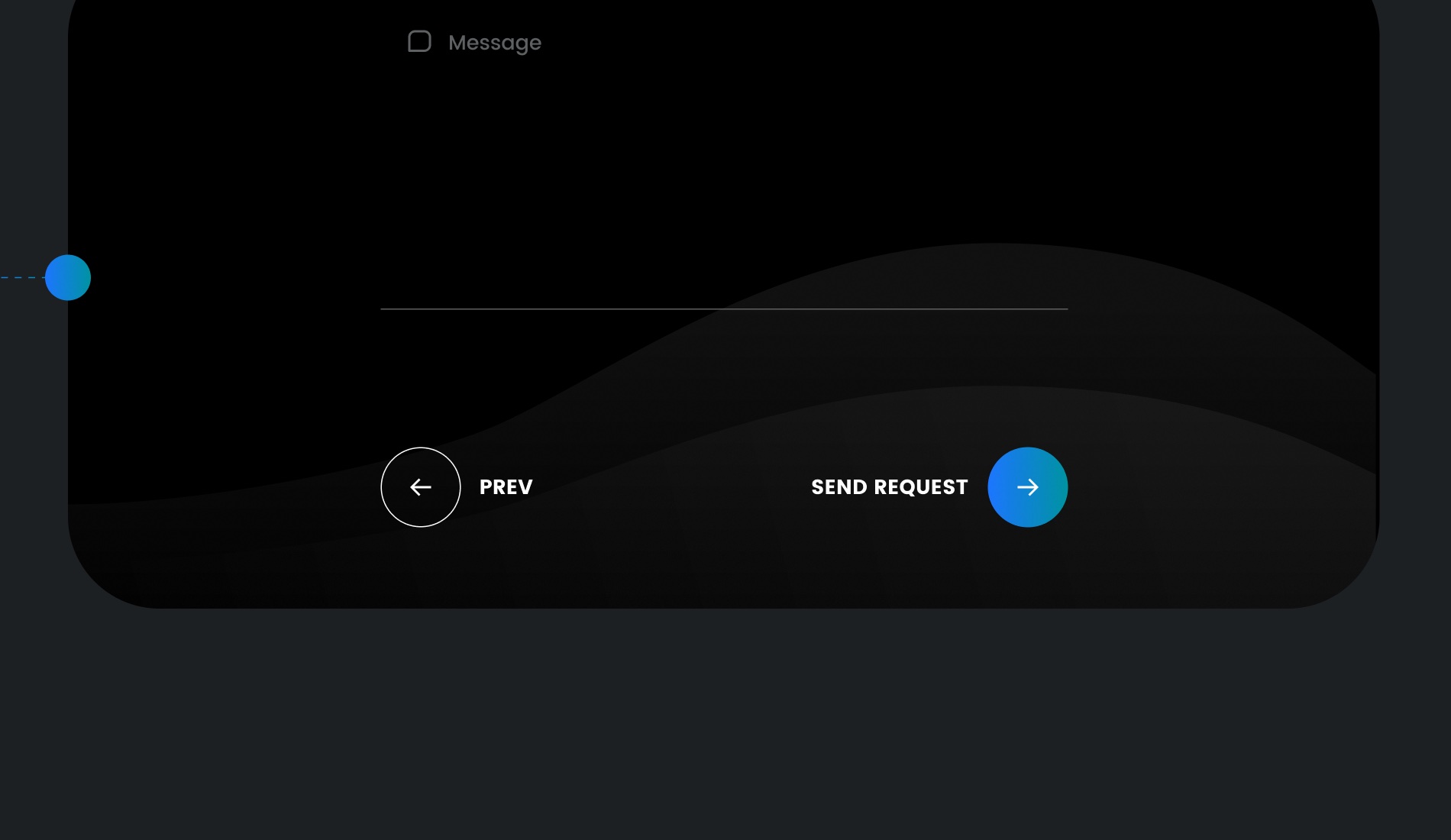 Final Kindai demo request step with message field and send request action