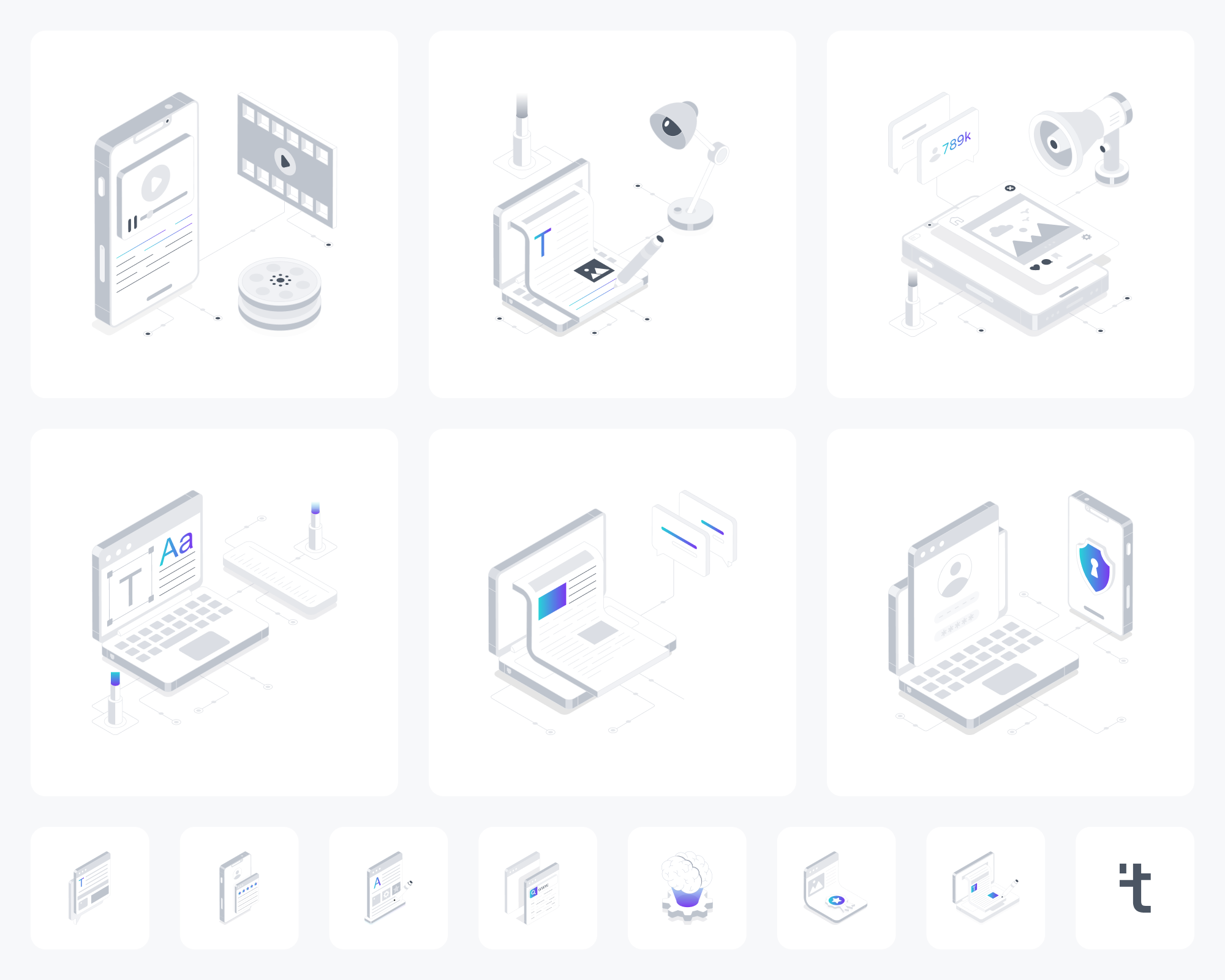 Textava modular isometric illustration system