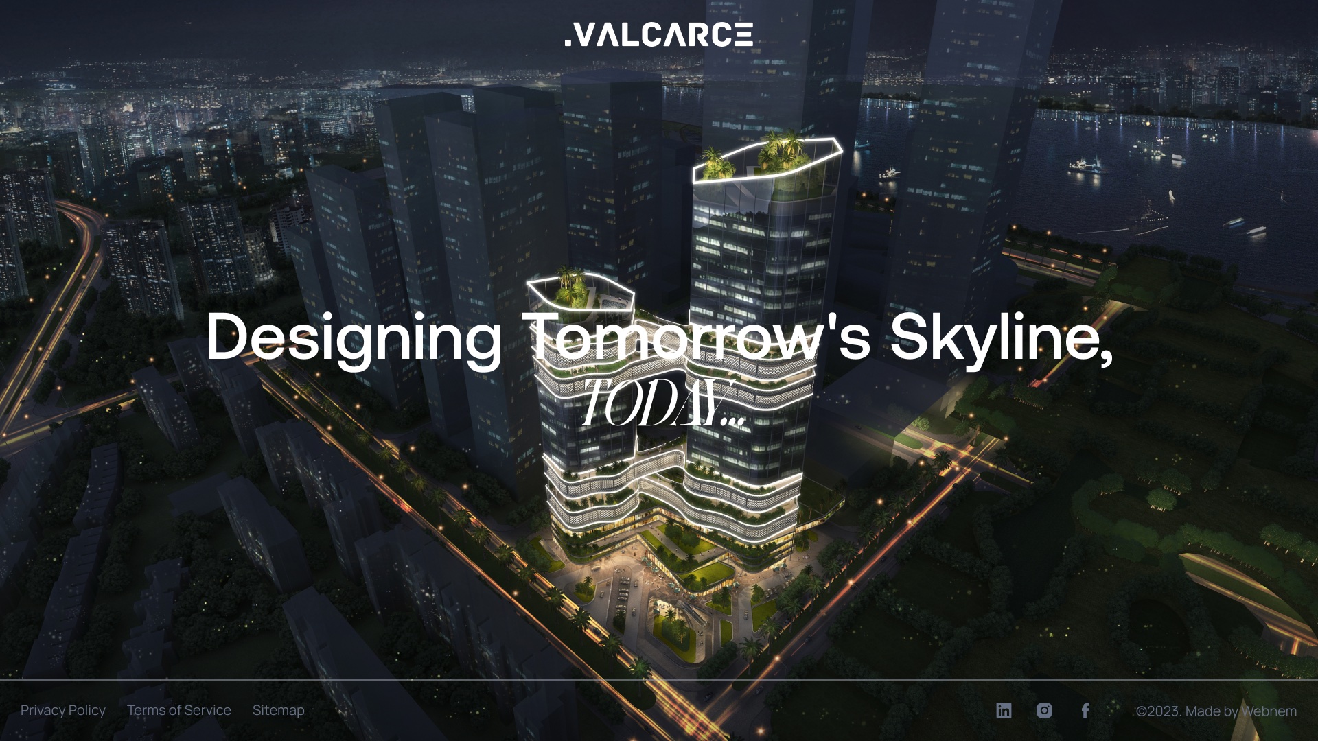 Valcarce Architects website hero